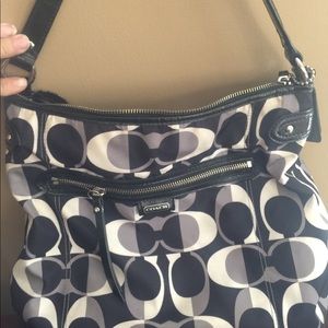 Coach Daisy Dream C Signature Bag Black Gray white